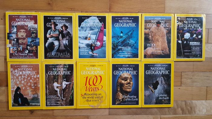 National Geographic magazines x 400 from early 20th century to 2009