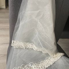 Ivory Veil with lace