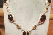 Garnet and Citrine Necklace