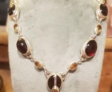 Garnet and Citrine Necklace