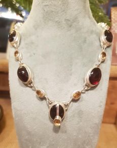 Garnet and Citrine Necklace