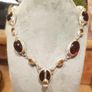 Garnet and Citrine Silver Necklace Image 2