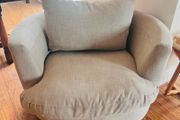 grey swivel chair