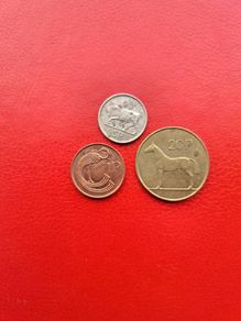 1996 Irish 1p, 5p and 20p