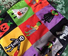 Set of x2 Halloween Cushion Covers and x2 Pillowcases