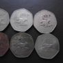 8 Irish Coins@50 Pence (1970-1996) Image 3