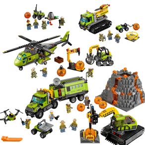 Lego City Volcano Explorers X 4 60120, 60122, 60123, 60124 (2016) 100% Complete (NO BOXES)