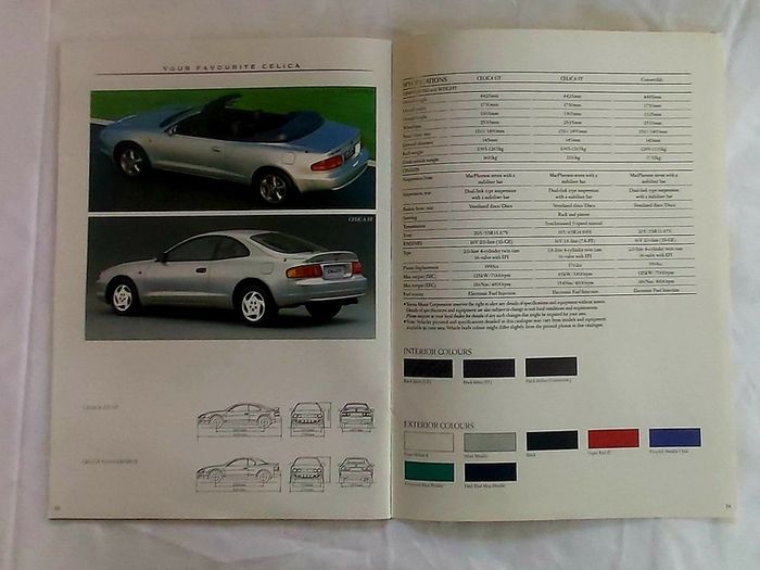 Vintage 1994 Toyota Celica Dealer Sales Brochure - Rare Original