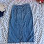 Zara Denim Midi Skirt Image 3
