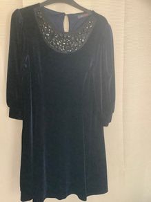 Love Label Blue Velvet Dress