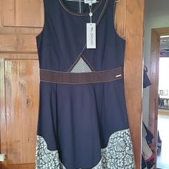 Ladies Navy/cream Dress NEW with tags