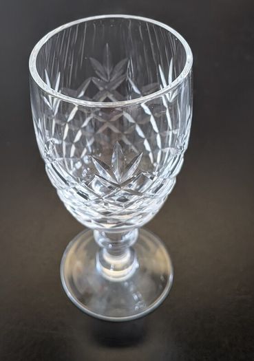 Vintage Cut Crystal Diamond & Fan Glasses Matching Set of 7