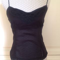 Size 8 / 10 New Look Black Strappy Top