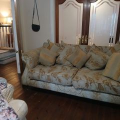 Gold & Beige Leaf Sofa