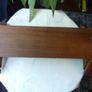 Art Deco Solid Oak Book Trough with Glass Sides and Reeded Detail. Boat-Shaped Double-Sided Bookstand, c1930s Image 4