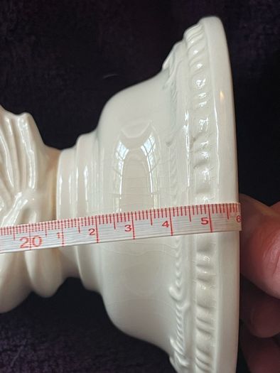 Vintage Leeds Creamware Dolphin / Fish Candlesticks