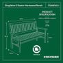 2-Seater Hardwood Garden Patio Bench (FREE POSTAGE) Image 6