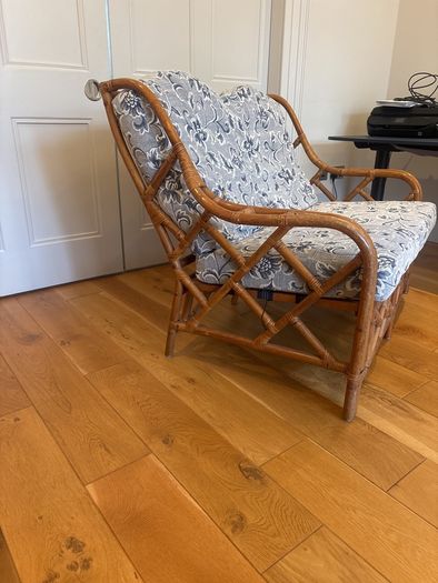 2 seater wicker couch vintage