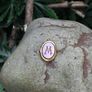 Antique Victorian Carnelian Locket Pendant 'M' Image 4