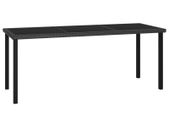 Garden Dining Table Black 180x70x73 cm Poly Rattan