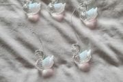 Christmas Tree Swan Decorations x 5