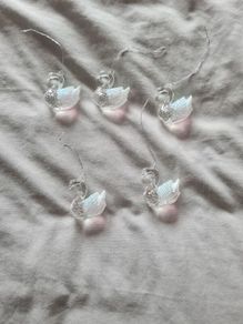 Christmas Tree Swan Decorations x 5