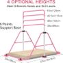 Gymnastics Bars With Self-Inflating Mat,50mm Thick Inflatable Pad No Air Pump Needed Gymnastics Equipment for Home,Adjustable Height Folding Horizontal Bar with Rings Image 4