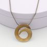 925 Vintage Sterling Silver Signed UK Modernist Spiral Pendant On Italian Chain Image 7