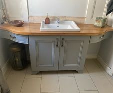 Handmade Bathroom cabinet with solid wood counter top