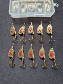 Gold Mepps Style Trout Fishing Spinners