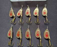 Gold Mepps Style Trout Fishing Spinners