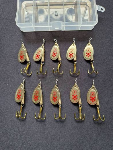 Gold Mepps Style Trout Fishing Spinners