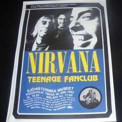 Nirvana Repro Concert Poster Stockholm Sweden European Tour 1992