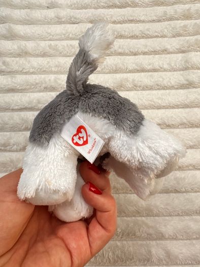 Ty Beanie Boo Whiskers approx. 15 cm. Plush Schnauzer Dog Please see photos