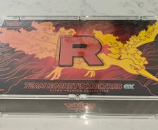 Pokemon TCG Team Rocket's Moltres Ex Ultra Premium Collection (UPC) SEALED and Acrylic Case