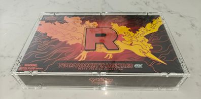 Pokemon TCG Team Rocket's Moltres Ex Ultra Premium Collection (UPC) SEALED and Acrylic Case