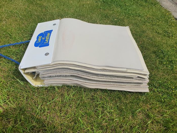 Real leather sample book
