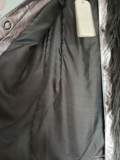 Urbancode London coat Genuine leather& faux fur New with tags