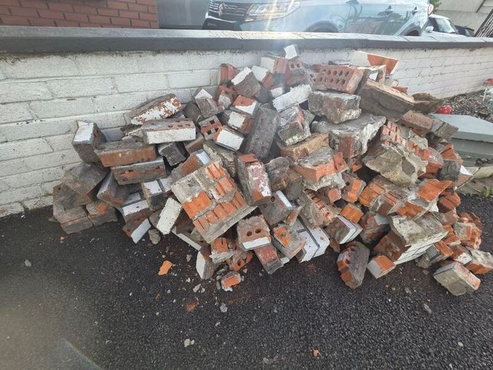 Broken Red brick