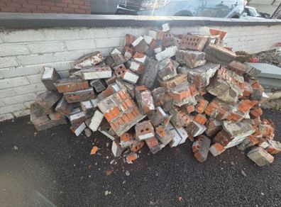 Broken Red brick