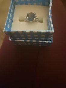 blue dress ring