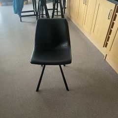 6 Dining Chairs for Sale  Dark Grey Leatherette