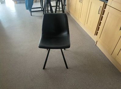 6 Dining Chairs for Sale  Dark Grey Leatherette