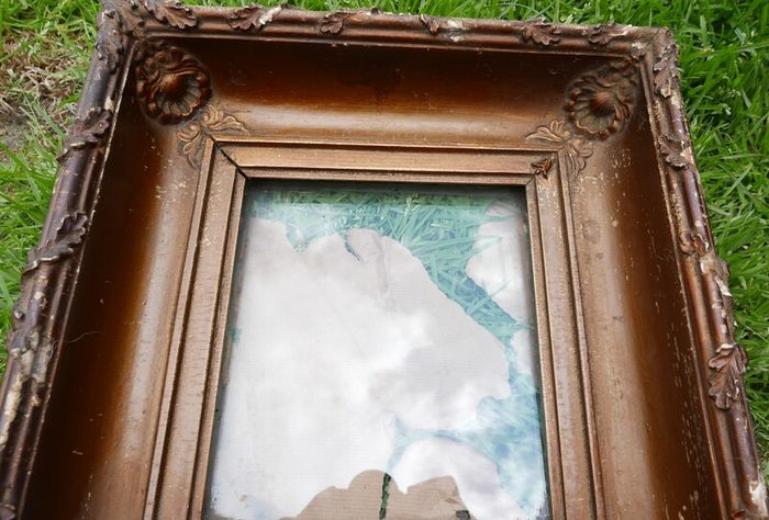 Antique Stunning 19th Century Ornate Gilt Gesso Box Frame Heavy Old Frame 12" x 11,5"