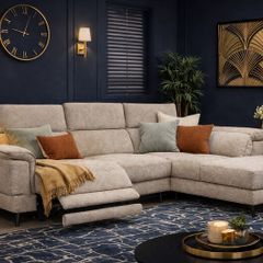 NEW Natalia Power Recliner Corner Sofa with USB LHF or RHF Chaise