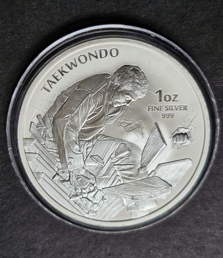 2021 South Korea 1 oz .999 Silver K-Series Taekwondo