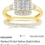 9ct gold, 0.40ct Diamond ring set Image 6