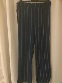 Navy Stripe Trousers