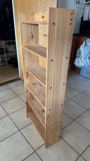 Wooden shelves