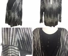 Ladies brand new brown and cream dressy top 2XL